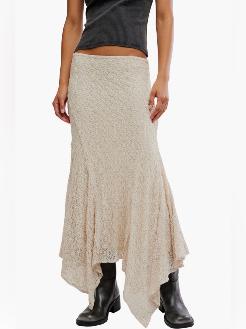 Free People Bella Lace Mermaid Skirt